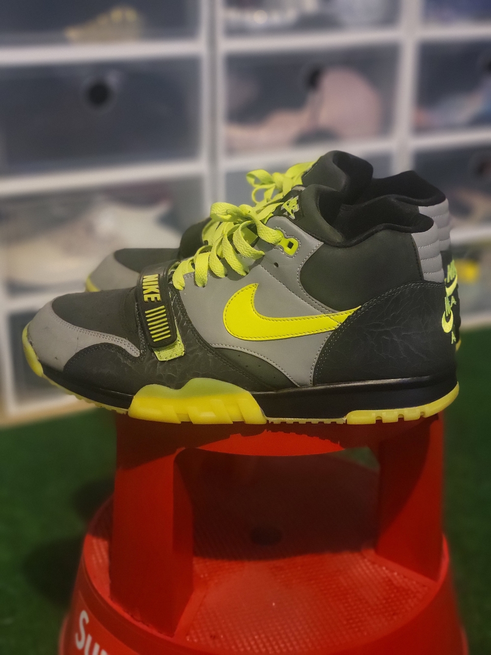 NIKE DJ CLARK KENT 2008 AiR TRAiNER 1 PREMiUM 112 NEON VOLT 3M ELEPHANT
